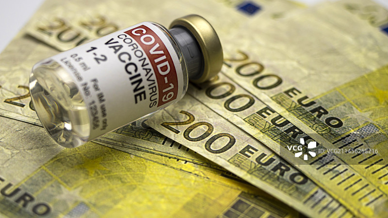 冠状病毒疫苗费用概念图图片素材