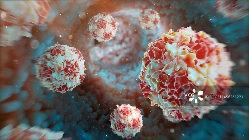 脊髓灰质炎病毒，图示图片素材