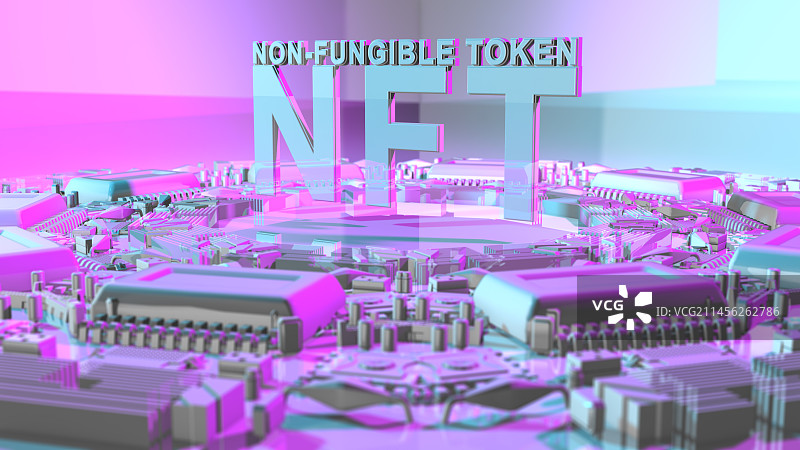 NFT代币插画图片素材