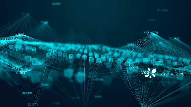 区块链技术插画图片素材