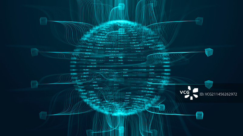 区块链技术插画图片素材