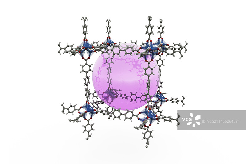 金属有机框架结构示意图片素材