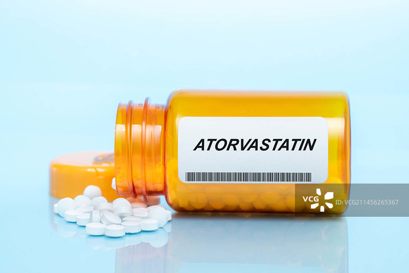 阿托伐他汀药瓶概念图图片素材