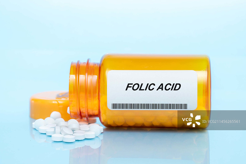 叶酸药瓶概念图图片素材