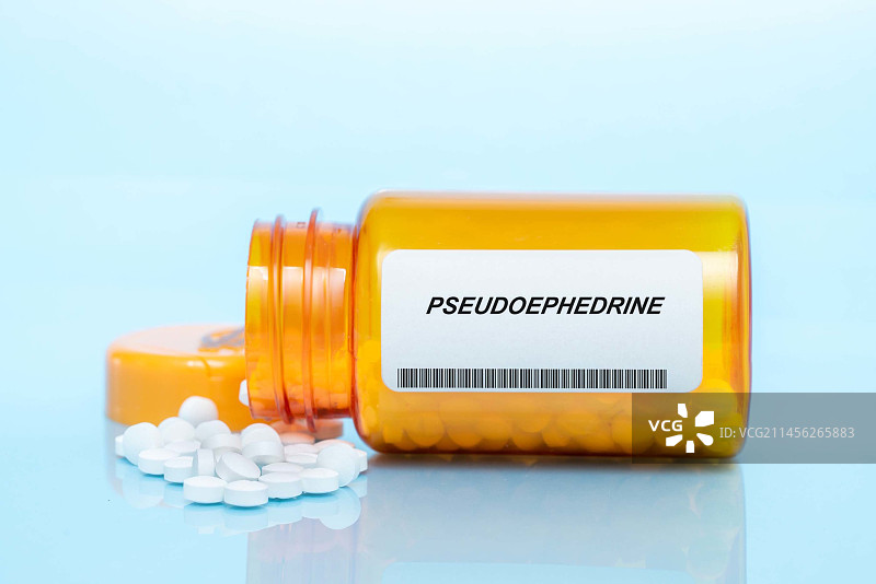 伪麻黄碱药瓶概念图图片素材
