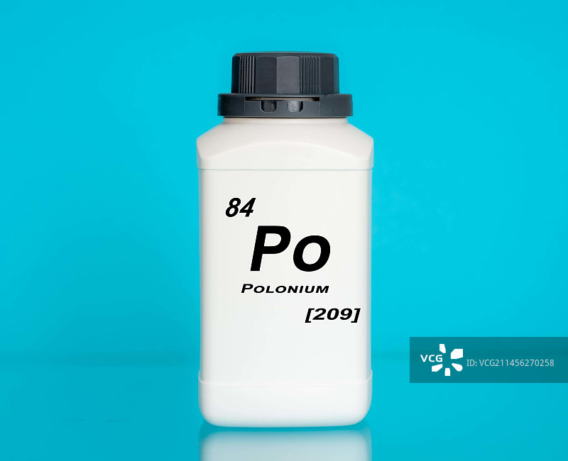 化学元素钋的容器图片素材