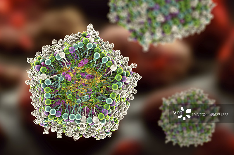 抗病毒siRNA脂质纳米颗粒，图示图片素材