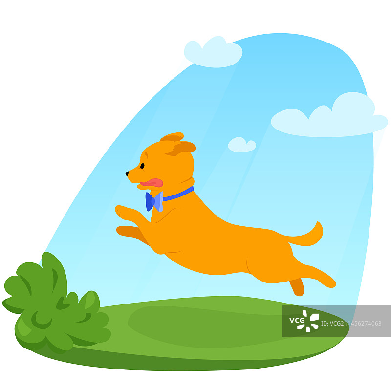 狗训练概念插画图片素材