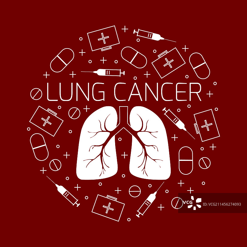 肺癌概念图图片素材