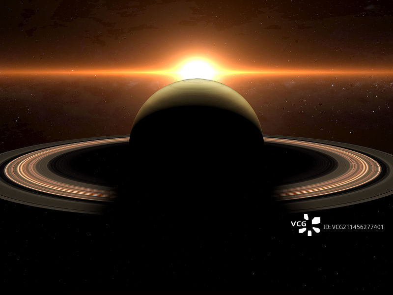 土星和土星环，插图图片素材