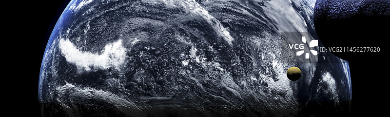 外星行星系统插画图片素材