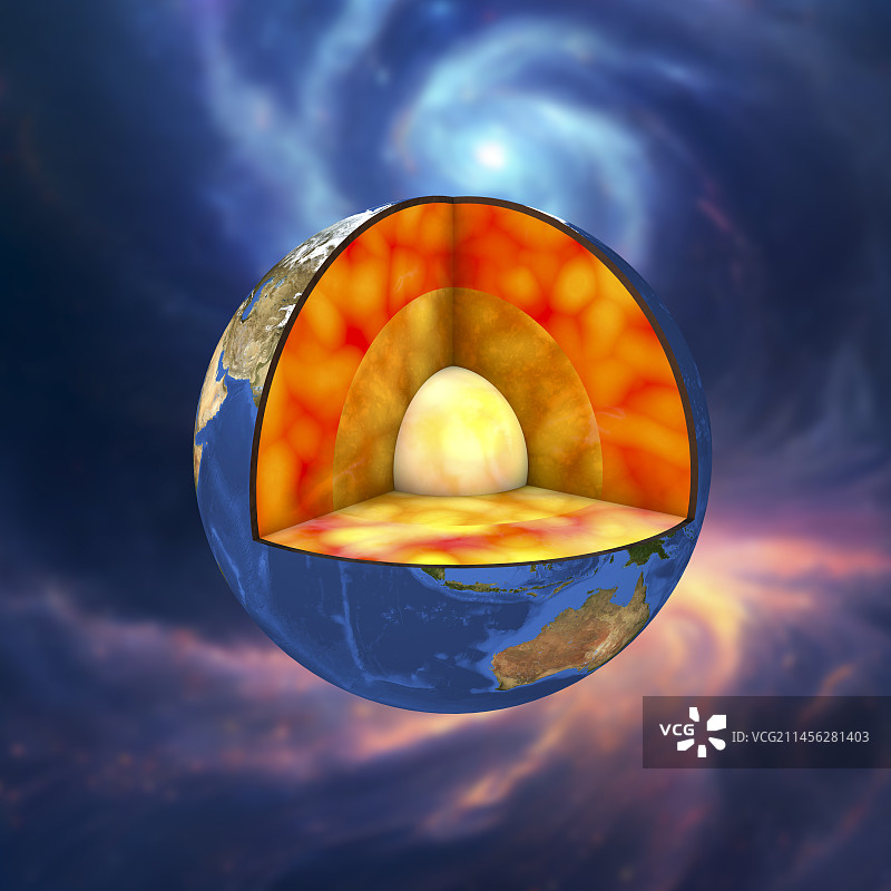 地球内部构造示意图图片素材