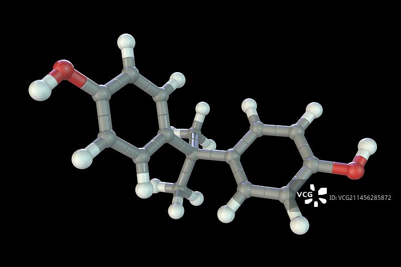 双酚A分子结构示意图图片素材