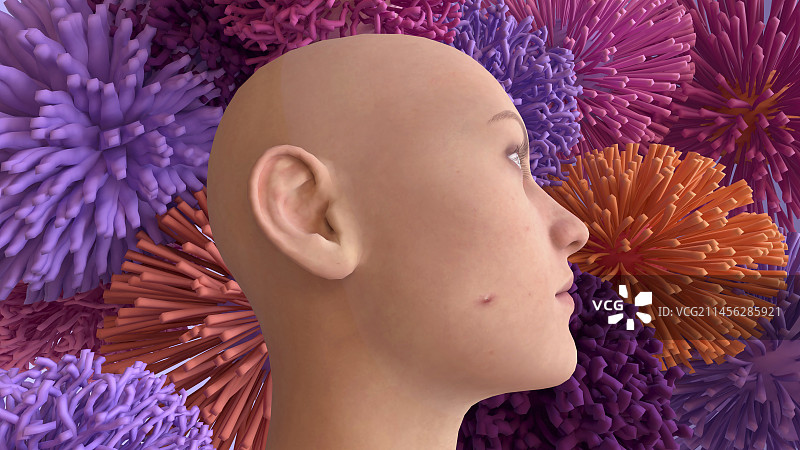 粉刺插画图片素材