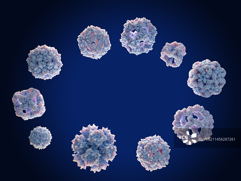 蛋白质纳米颗粒插图图片素材