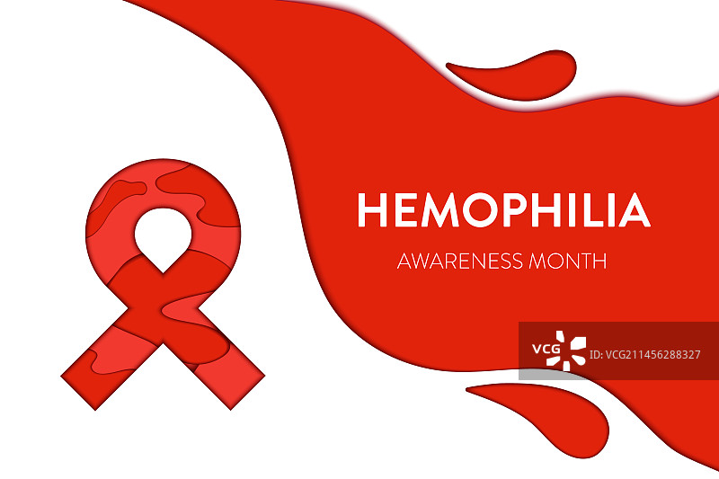 血友病宣传丝带概念图图片素材