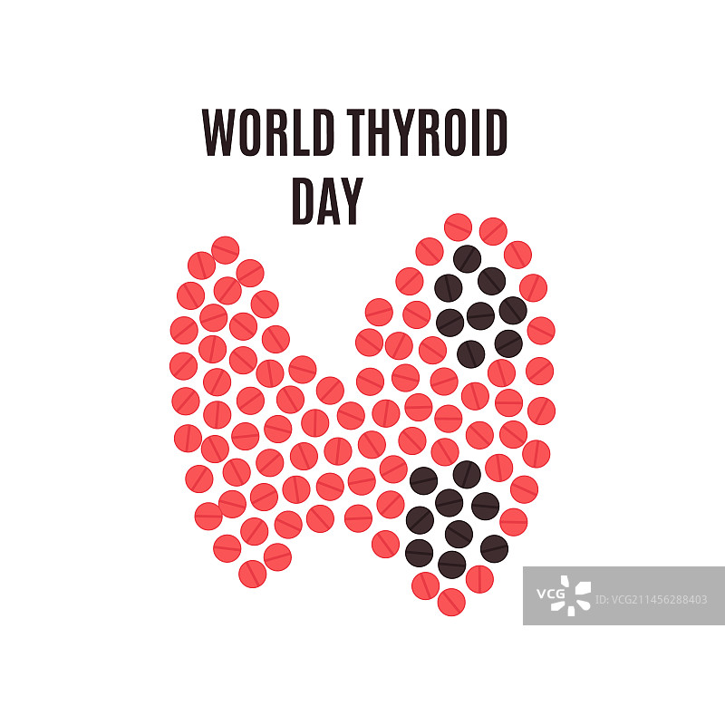 甲状腺疾病防治意识概念插画图片素材