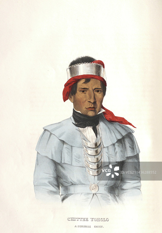 塞米诺尔族酋长Chittee Yoholo图片素材
