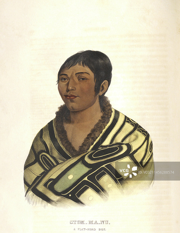 奇努克男孩插画图片素材