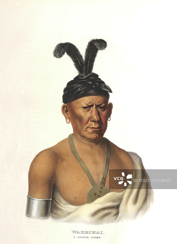 索克族酋长韦克柴插画图片素材