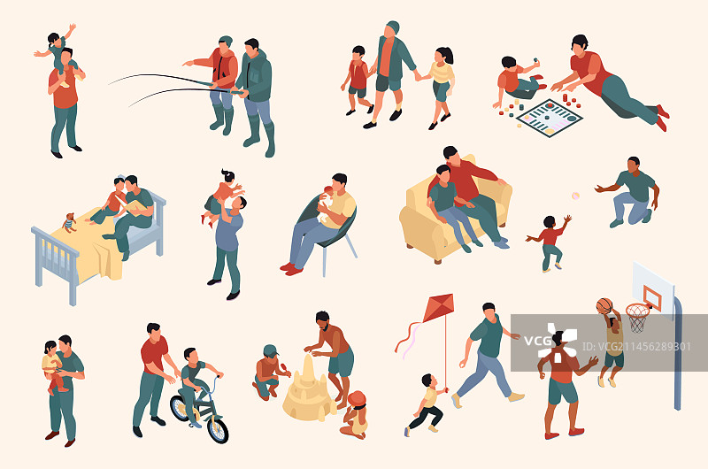 2.5D父亲节图标图片素材