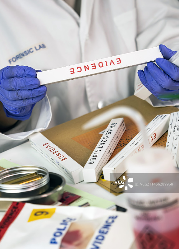 法医分析拭子图片素材