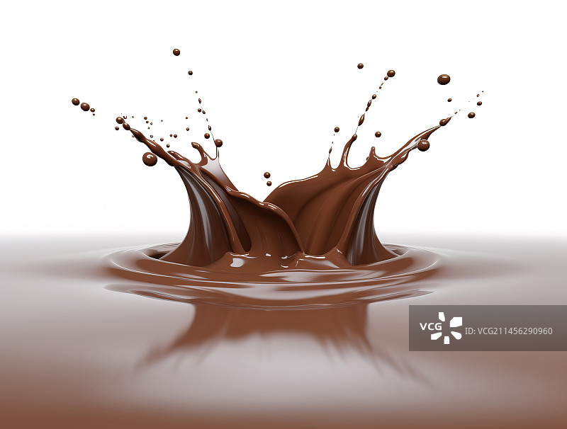 巧克力皇冠飞溅插画图片素材