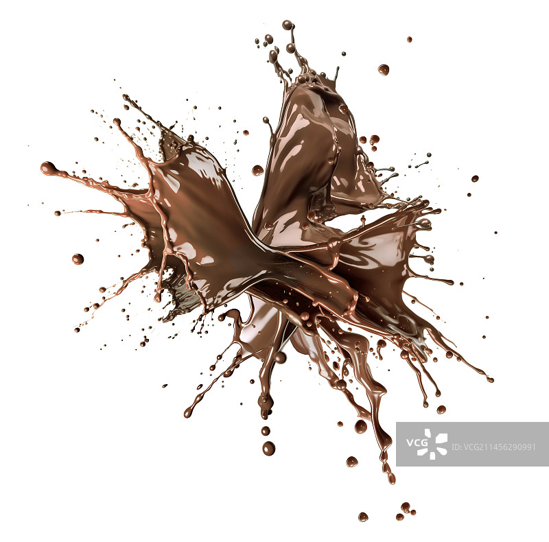 液态巧克力飞溅插画图片素材