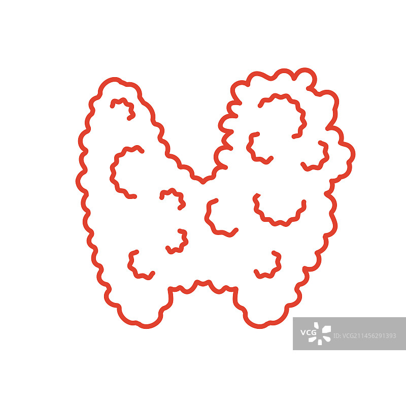 甲状腺肿大插画图片素材