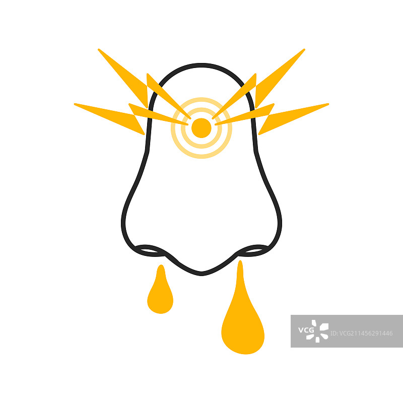 流鼻涕插画图片素材