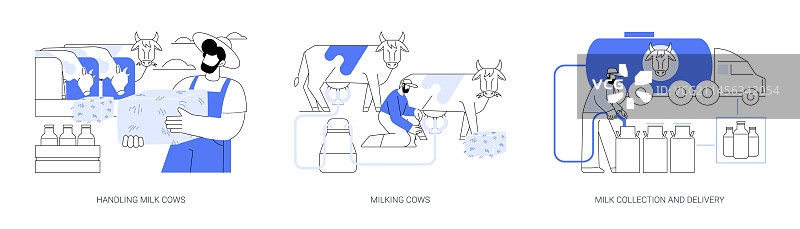 奶牛养殖抽象概念图片素材