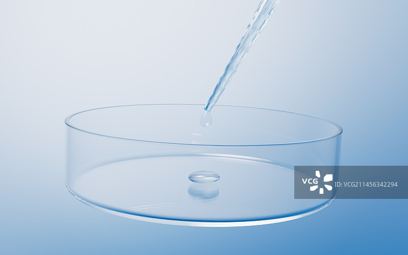 玻璃器皿与滴管 3D渲染图片素材