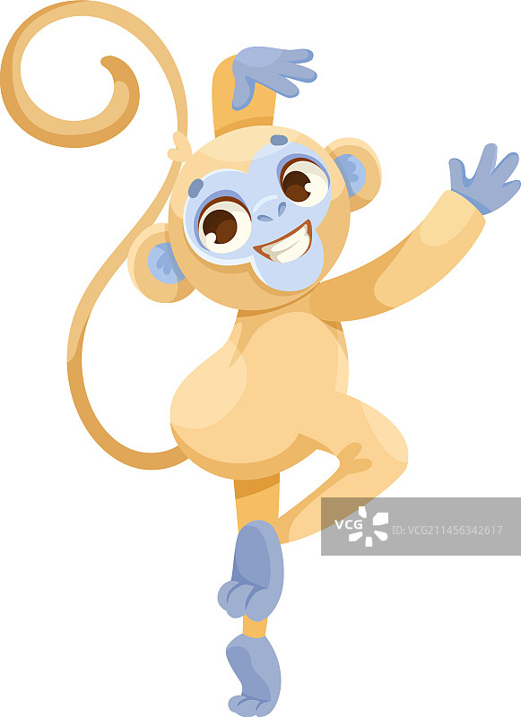 快乐的卷尾猴子图片素材