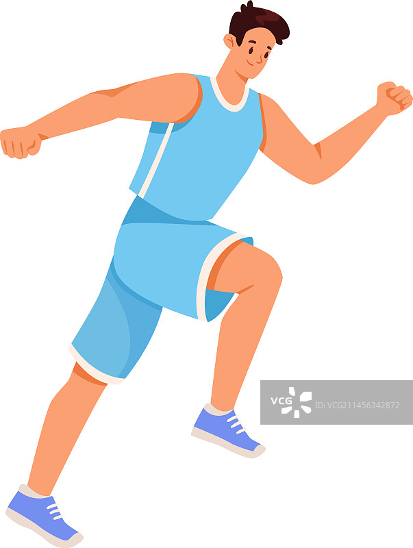 年轻男子跑步运动图片素材