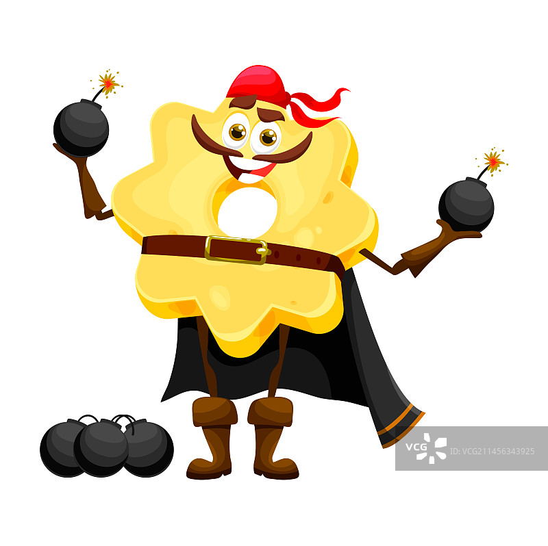 卡通意大利面海盗角色图片素材