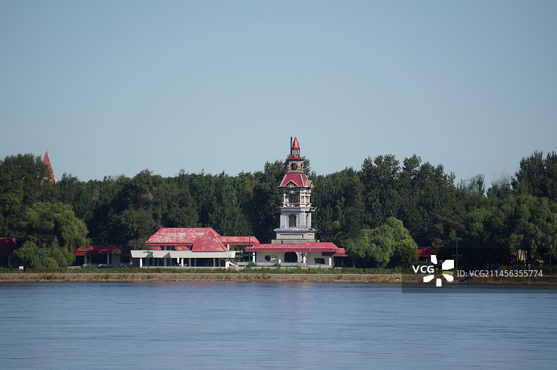 松花江边风景图片素材