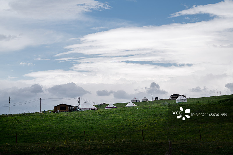 草原毡房图片素材