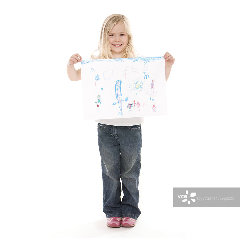 画画的女孩图片素材