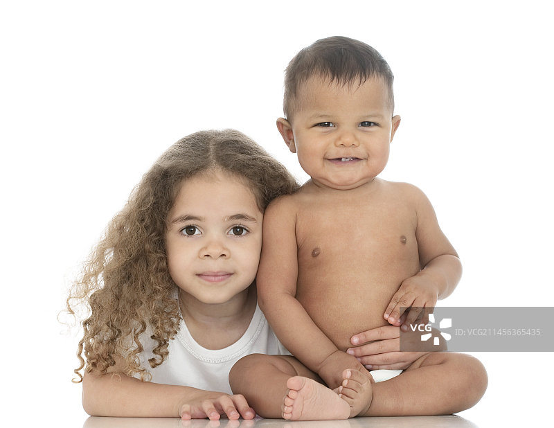 兄妹俩图片素材