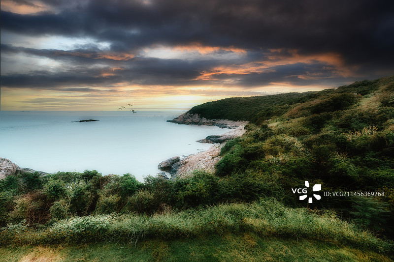 舟山普陀白沙岛海岛海岸风景图片素材