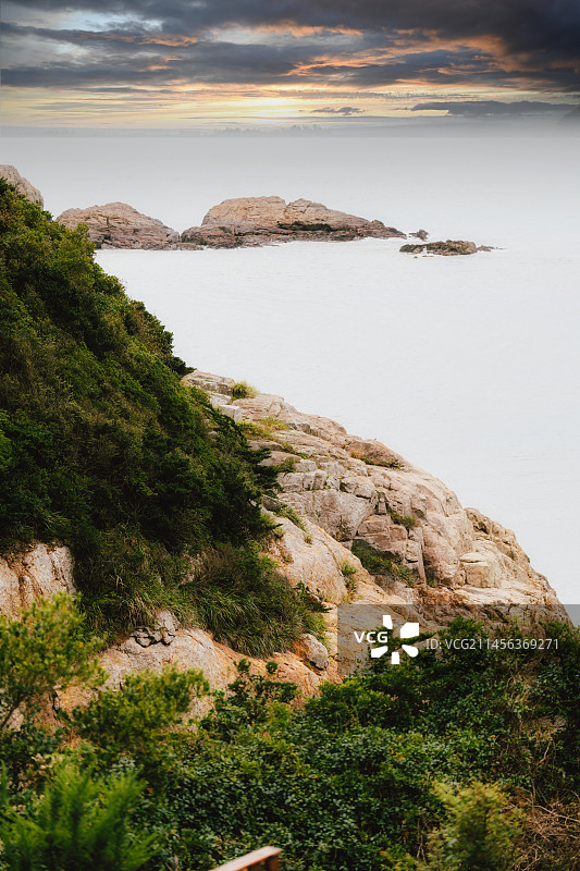 舟山普陀白沙岛海岛海岸风景图片素材