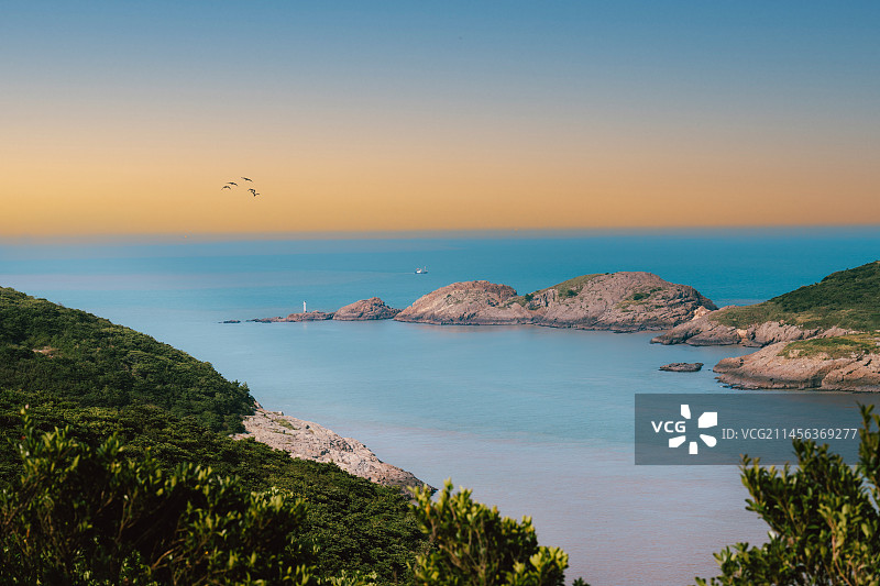 舟山普陀白沙岛海岛海岸风景图片素材