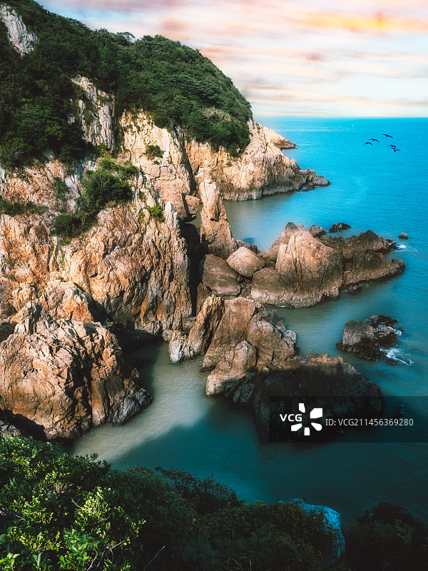 舟山普陀白沙岛海岛海岸风景图片素材