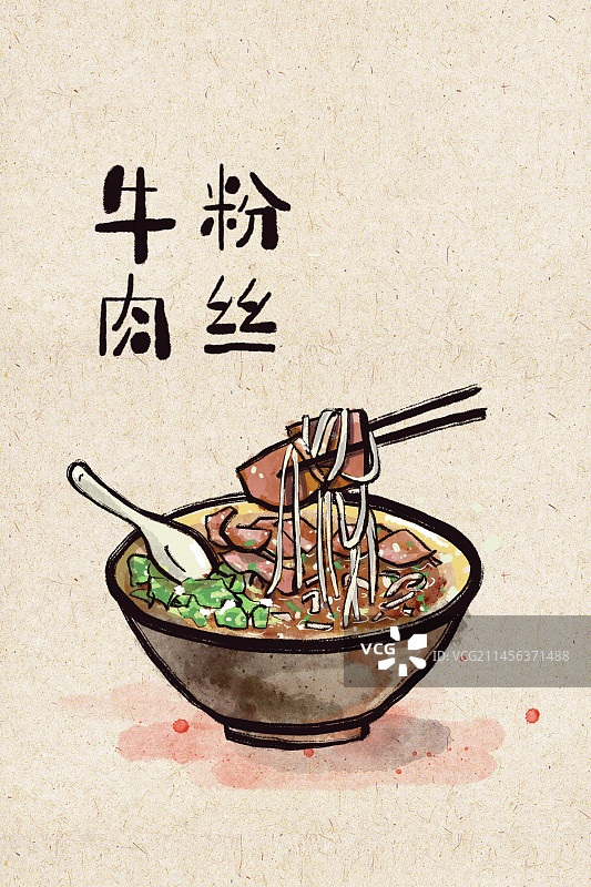 传统美食-牛肉粉丝图片素材