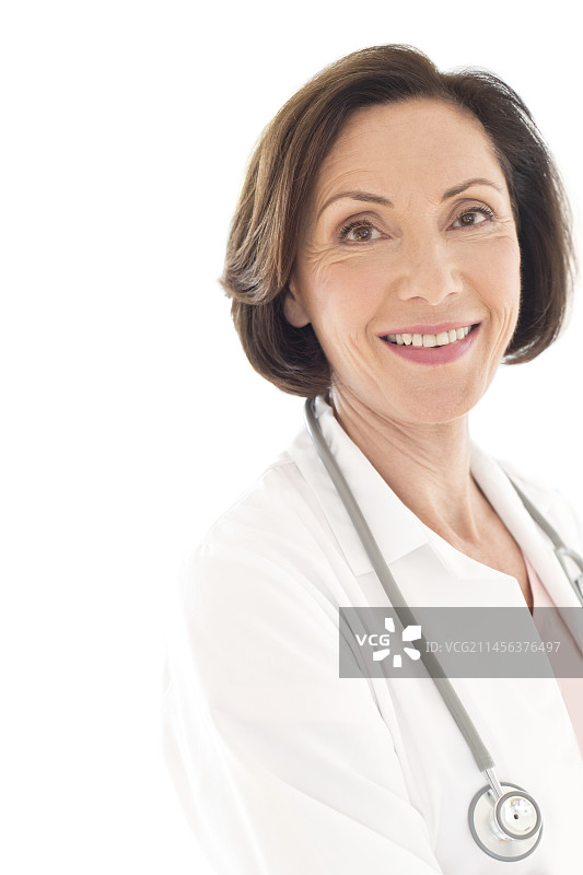 微笑的年长的女医生图片素材