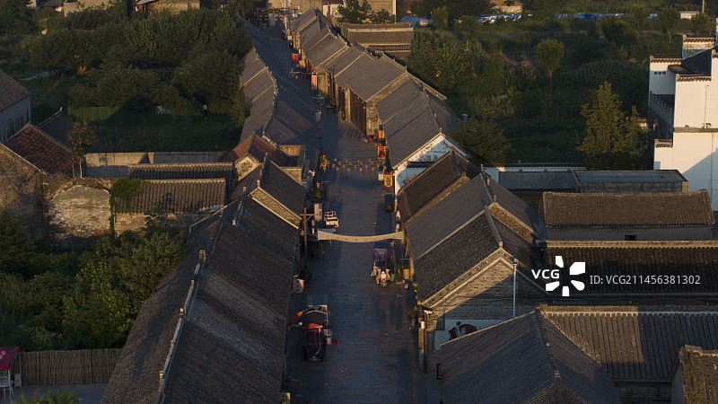 安徽淮北濉溪古镇石板老街晨曦图片素材