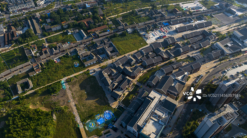 安徽淮北濉溪古街乾隆湖航拍图片素材