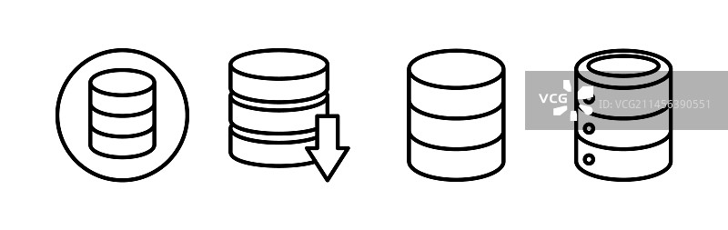 数据库图标，服务器存储图片素材