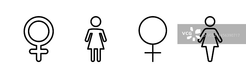 女性图标洗手间标志图片素材