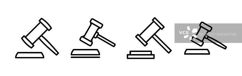 法槌图标，法官拍卖锤图片素材